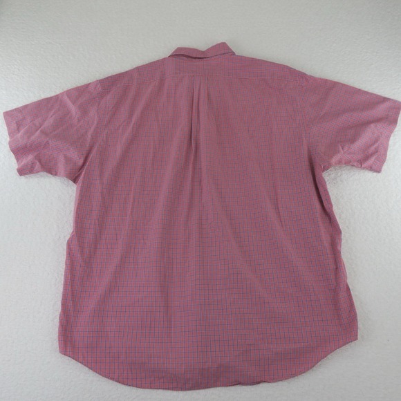Ralph Lauren Blake Short Sleeve Button Up Shirt Mens 2XL XXL‎ Red Blue Cotton - Picture 8 of 10